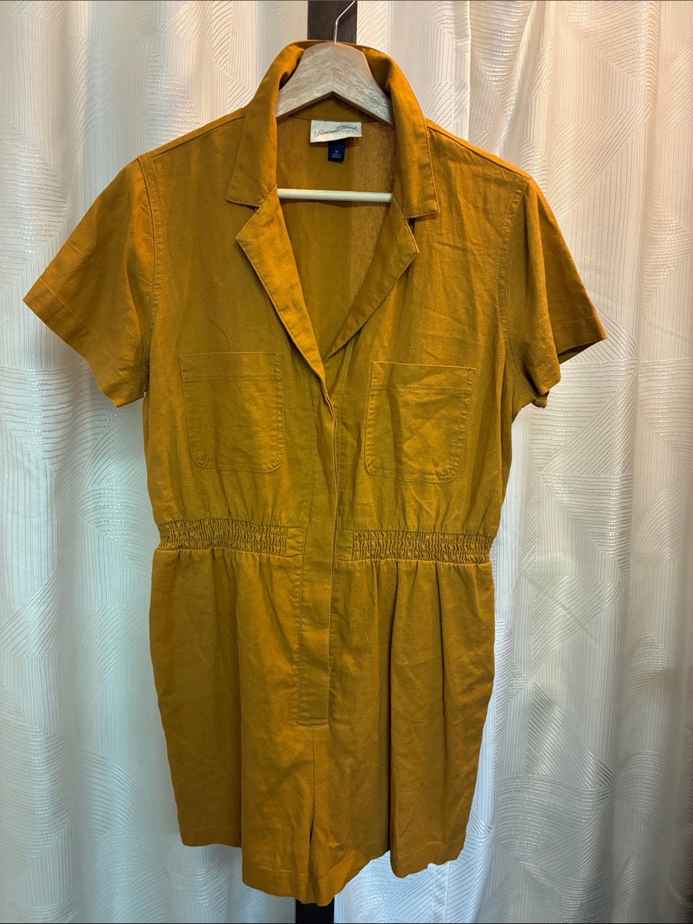 Universal Thread Mustard Short-Sleeve Romper